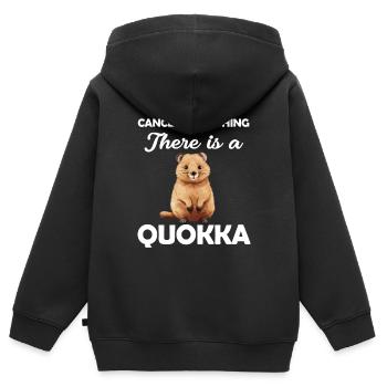 Annuler tout ce qu’il y a est à Qoukka Australian - Sweat Premium à capuche zippé enfant bio - noir - Dos - AI Model Kid Male (0cm)