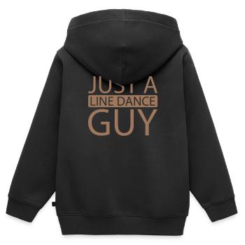 Line Dance Just A Line Dance Guy - Kinder Premium Organic Zip Hoodie - Schwarz - Hinten - AI Model Kid Male (0cm)