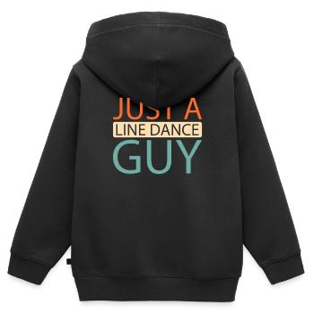Line Dance Just A Line Dance Guy - Kinder Premium Organic Zip Hoodie - Schwarz - Hinten - AI Model Kid Male (0cm)