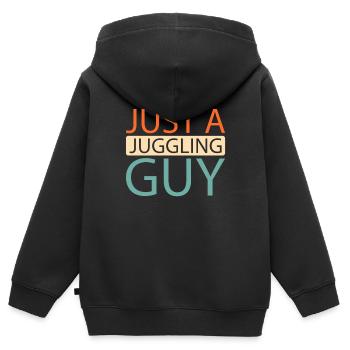 Jongleur Jongleur Juste Un Jongleur - Sweat Premium à capuche zippé enfant bio - noir - Dos - AI Model Kid Male (0cm)