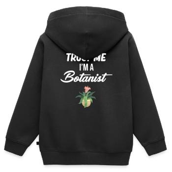 Vertrauen Sie Mir, Ich Bin Ein Botaniker, Ein - Kinder Premium Organic Zip Hoodie - Schwarz - Hinten - AI Model Kid Male (0cm)