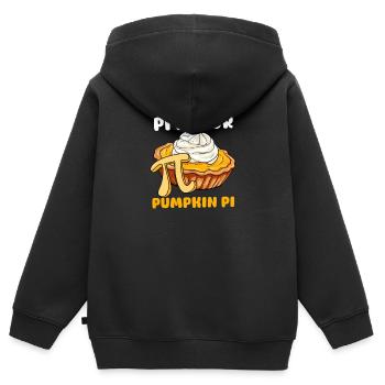 Pumpkin Pie Pi Is For Pumpkin Pie - Kids Premium Organic Zip-up Hoodie - black - Back - AI Model Kid Male (0cm)