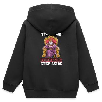 Festival des Chevaliers - Sweat Premium à capuche zippé enfant bio - noir - Dos - AI Model Kid Male (0cm)