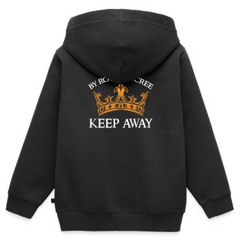 Festival des Chevaliers - Sweat Premium à capuche zippé enfant bio - noir - Dos - AI Model Kid Male (0cm)