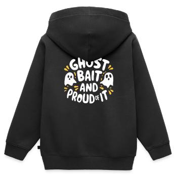 Appât fantôme Halloween Parapsychologie Paranormal - Sweat Premium à capuche zippé enfant bio - noir - Dos - AI Model Kid Male (0cm)