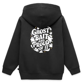 Appât fantôme Halloween Parapsychologie Paranormal - Sweat Premium à capuche zippé enfant bio - noir - Dos - AI Model Kid Male (0cm)