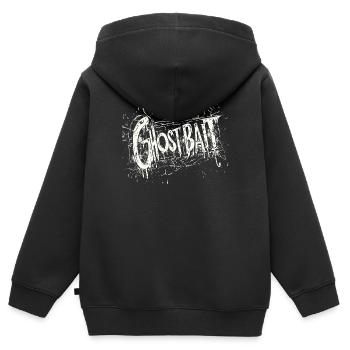 Appât fantôme Horreur Style paranormal - Sweat Premium à capuche zippé enfant bio - noir - Dos - AI Model Kid Male (0cm)