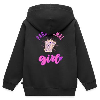 Paranormal Girl Ghost Hunter Untersuchung - Kinder Premium Organic Zip Hoodie - Schwarz - Hinten - AI Model Kid Male (0cm)