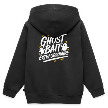 Appât fantôme Halloween Parapsychologie Paranormal - Sweat Premium à capuche zippé enfant bio - noir - Dos - AI Model Kid Male (0cm)