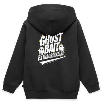 Appât fantôme Halloween Parapsychologie Paranormal - Sweat Premium à capuche zippé enfant bio - noir - Dos - AI Model Kid Male (0cm)