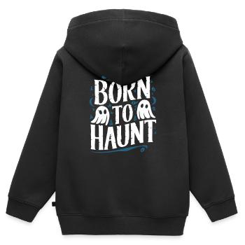 Appât fantôme Halloween Parapsychologie Paranormal - Sweat Premium à capuche zippé enfant bio - noir - Dos - AI Model Kid Male (0cm)
