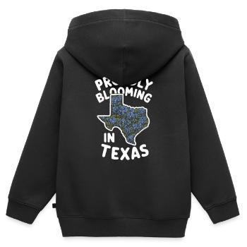 Texas Wildflowers Season Fields Flowers Texas - Kids Premium Organic Zip-up Hoodie - black - Back - AI Model Kid Male (0cm)