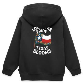 Texas Wildflowers Season Fields Flowers Texas - Kids Premium Organic Zip-up Hoodie - black - Back - AI Model Kid Male (0cm)