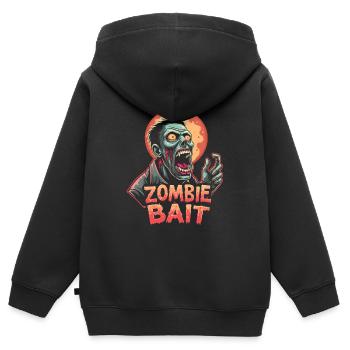 Halloween Zombie Design - Kinder Premium Organic Zip Hoodie - Schwarz - Hinten - AI Model Kid Male (0cm)