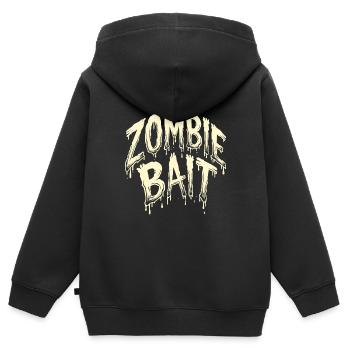 Halloween Zombie Design - Kinder Premium Organic Zip Hoodie - Schwarz - Hinten - AI Model Kid Male (0cm)