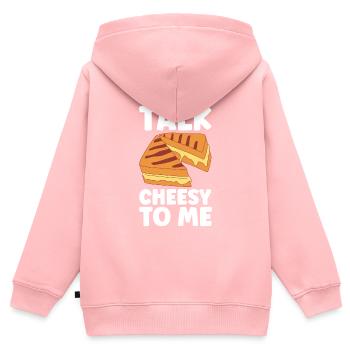 Grillkäse Gegrillter Käse Foodie Käse Sandwich - Kinder Premium Organic Zip Hoodie - Rosa - Hinten - AI Model Kid Female (0cm)
