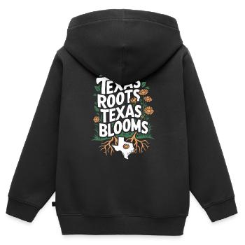 Texas Wildflowers Season Fields Flowers Texas - Kids Premium Organic Zip-up Hoodie - black - Back - AI Model Kid Male (0cm)