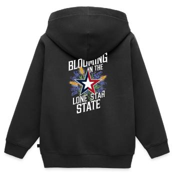 Texas Wildflowers Season Fields Flowers Texas - Kids Premium Organic Zip-up Hoodie - black - Back - AI Model Kid Male (0cm)