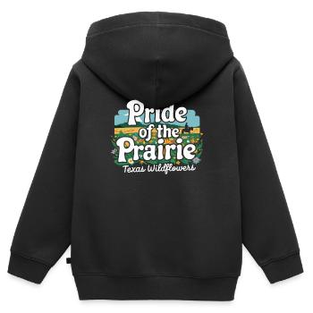 Texas Wildflowers Season Fields Flowers Texas - Kids Premium Organic Zip-up Hoodie - black - Back - AI Model Kid Male (0cm)