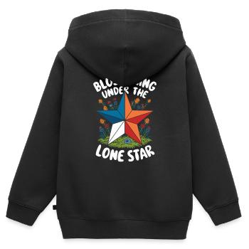 Texas Wildflowers Season Fields Flowers Texas - Kids Premium Organic Zip-up Hoodie - black - Back - AI Model Kid Male (0cm)