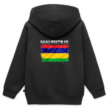 Maurice - Sweat Premium à capuche zippé enfant bio - noir - Dos - AI Model Kid Male (0cm)