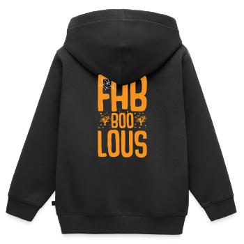 Halloween Kostüm - Kinder Premium Organic Zip Hoodie - Schwarz - Hinten - AI Model Kid Male (0cm)