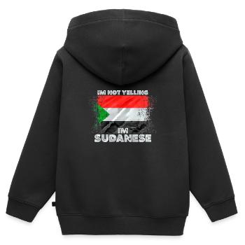 Sudan - Kids Premium Organic Zip-up Hoodie - black - Back - AI Model Kid Male (0cm)