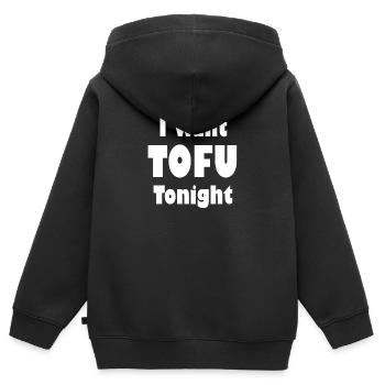 I Want To Fu Tonight Tempeh Miso Asiatique Veggie - Sweat Premium à capuche zippé enfant bio - noir - Dos - AI Model Kid Male (0cm)