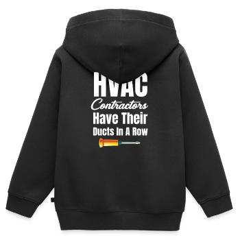 Hlk-auftragnehmer Haben Ihre Kanäle In Einer - Kinder Premium Organic Zip Hoodie - Schwarz - Hinten - AI Model Kid Male (0cm)