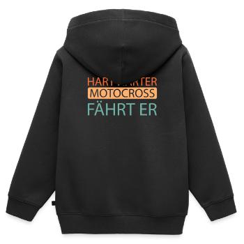 Mx Motocross Dirt Bike - Kinder Premium Organic Zip Hoodie - Schwarz - Hinten - AI Model Kid Male (0cm)