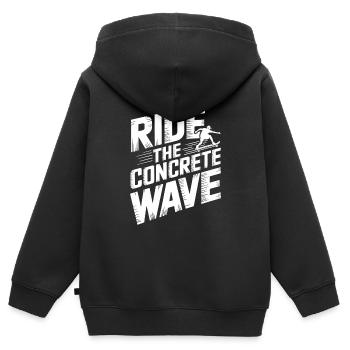 Skater Life: Downhill Longboarding Und Street - Kinder Premium Organic Zip Hoodie - Schwarz - Hinten - AI Model Kid Male (0cm)