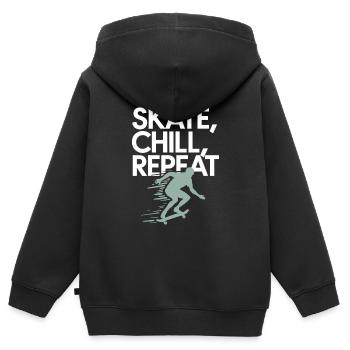 Skater Life: Downhill Longboarding Und Street - Kinder Premium Organic Zip Hoodie - Schwarz - Hinten - AI Model Kid Male (0cm)