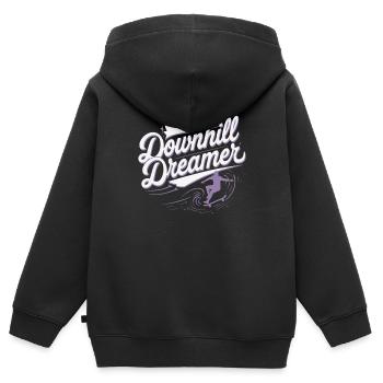 Skater Life: Downhill Longboarding Und Street - Kinder Premium Organic Zip Hoodie - Schwarz - Hinten - AI Model Kid Male (0cm)