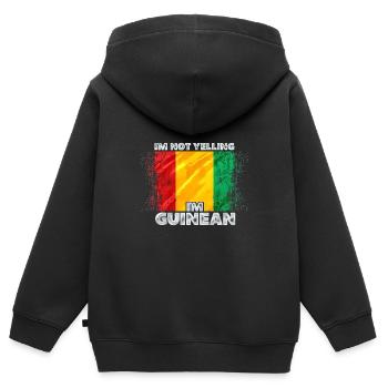 Guinea - Kids Premium Organic Zip-up Hoodie - black - Back - AI Model Kid Male (0cm)
