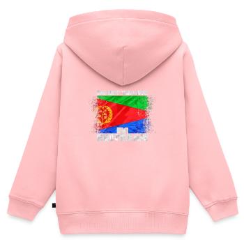Eritrea - Kids Premium Organic Zip-up Hoodie - rose - Back - AI Model Kid Female (0cm)