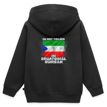 Guinea - Kids Premium Organic Zip-up Hoodie - black - Back - AI Model Kid Male (0cm)