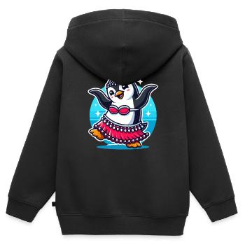 Rhythmische Bewegungen im Orientalischen Tanz: - Kinder Premium Organic Zip Hoodie - Schwarz - Hinten - AI Model Kid Male (0cm)