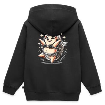 Rhythmische Bewegungen im Orientalischen Tanz: - Kinder Premium Organic Zip Hoodie - Schwarz - Hinten - AI Model Kid Male (0cm)