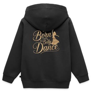 Rhythmische Bewegungen im Orientalischen Tanz: - Kinder Premium Organic Zip Hoodie - Schwarz - Hinten - AI Model Kid Male (0cm)