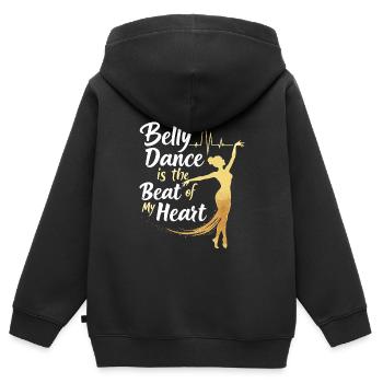 Rhythmische Bewegungen im Orientalischen Tanz: - Kinder Premium Organic Zip Hoodie - Schwarz - Hinten - AI Model Kid Male (0cm)