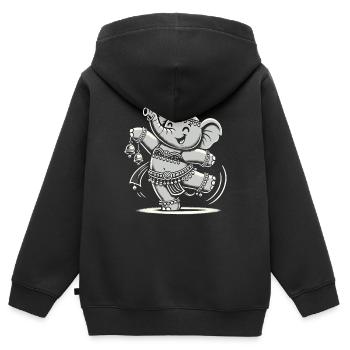 Rhythmische Bewegungen im Orientalischen Tanz: - Kinder Premium Organic Zip Hoodie - Schwarz - Hinten - AI Model Kid Male (0cm)
