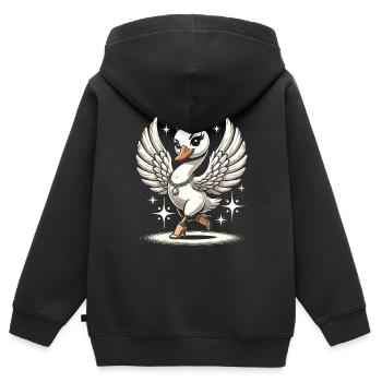 Rhythmische Bewegungen im Orientalischen Tanz: - Kinder Premium Organic Zip Hoodie - Schwarz - Hinten - AI Model Kid Male (0cm)