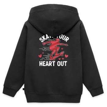 Skater Life: Downhill Longboarding Und Street - Kinder Premium Organic Zip Hoodie - Schwarz - Hinten - AI Model Kid Male (0cm)