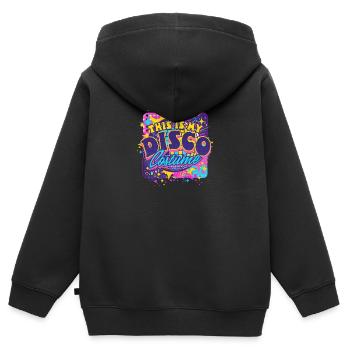 Das ist mein 70er Jahre Kostüm - Kinder Premium Organic Zip Hoodie - Schwarz - Hinten - AI Model Kid Male (0cm)