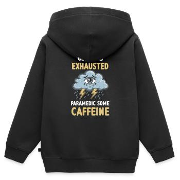 Erschöpfung Und Burnout Vom Überarbeiteten - Kinder Premium Organic Zip Hoodie - Schwarz - Hinten - AI Model Kid Male (0cm)