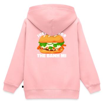 Banh Mi Sandwich Vietnamesisches Street Food - Kinder Premium Organic Zip Hoodie - Rosa - Hinten - AI Model Kid Female (0cm)