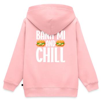 Banh Mi Sandwich Vietnamesisches Street Food - Kinder Premium Organic Zip Hoodie - Rosa - Hinten - AI Model Kid Female (0cm)