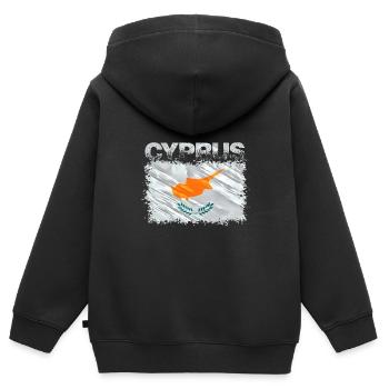 Chypre - Sweat Premium à capuche zippé enfant bio - noir - Dos - AI Model Kid Male (0cm)