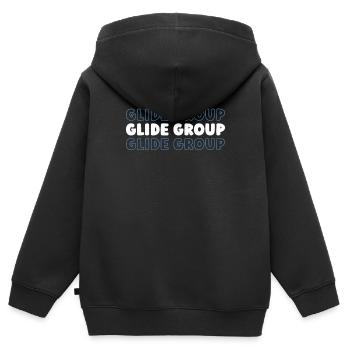 Paramotor Gleitschirmfliegen - Kinder Premium Organic Zip Hoodie - Schwarz - Hinten - AI Model Kid Male (0cm)