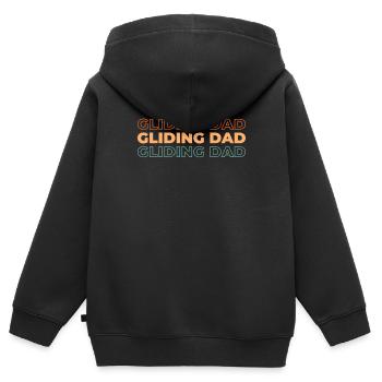 Paramotor Gleitschirmfliegen - Kinder Premium Organic Zip Hoodie - Schwarz - Hinten - AI Model Kid Male (0cm)